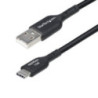 STARTECH USB A TO C CABLE M M 3M USB 2 0 BLACK 15W