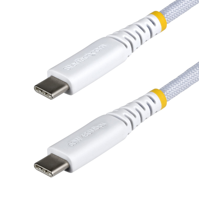 STARTECH 15CM (6IN) WHITE USB-C CHARGING CABLE, USB C CORD, 60W/3A PD, LTW