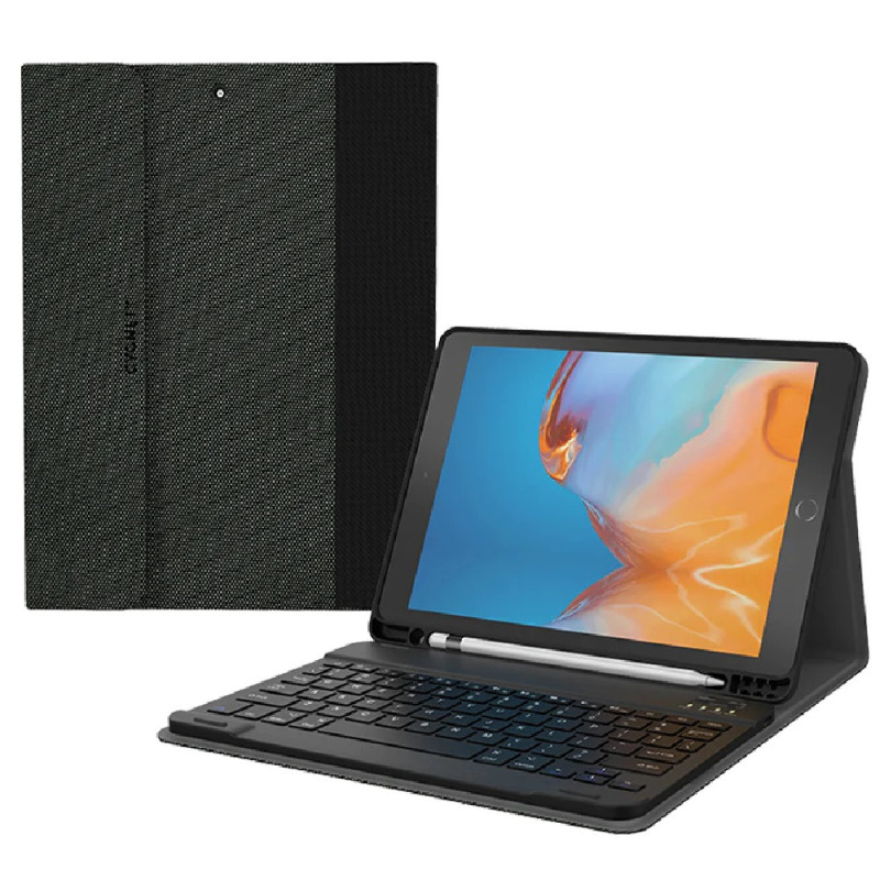 Cygnett TekView Wireless Keyboard Case for Apple iPad 10.2in - Grey/Black (CY3496TEKVI) - Magnetic integrated keyboard - 120-hou