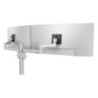 Atdec AWMS-2-5940 Dual Extended-Reach Arms on Post Heavy-Duty F-Clamp Silver