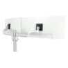 Atdec AWMS-2-5940 Dual Extended-Reach Arms on Post Heavy-Duty F-Clamp White