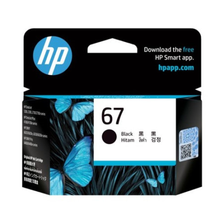 HP 67 BLACK ORIGINAL INK CARTRIDGE 120 PAGE YIELD