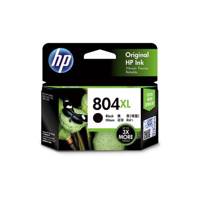 HP 804XL BLK INK CART 600 PAGES FOR HP ENVY 6220 6222 7120 7820 7822