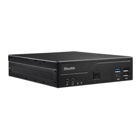 Shuttle DH610 Slim Mini PC 1L Barebone - Intel 12th/13th/14th Gen , 2xDDR4, 2.5' HDD/SSD bay, 2xLAN (1G & 2.5G), 2xRS232, HDMI, 