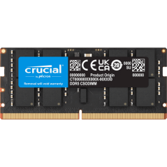 CRUCIAL 16GB DDR5 NOTEBOOK MEMORY, PC5-51200, 6400MHz, CSODIMM, LIFE WTY