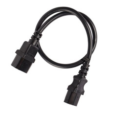 4Cabling 2m IEC C13 to C14 Extension Cord M-F - Black