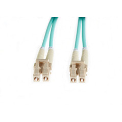 3m LC-LC OM4 Multimode Fibre Optic Patch Cable | Aqua