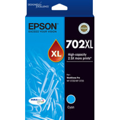 EPSON 702XL CYAN INK DURABRITE WF-3720 WF-3725