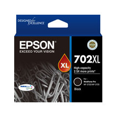 EPSON 702XL BLACK INK DURABRITE WF-3720 WF-3725
