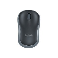 Logitech Wireless Mouse M185, 3 Button, Optical, 1000 DPI, USB Receiver, Scroll Wheel, Colour: Grey, 2.4GHz (Powered by 1xAA Bat