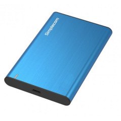 Simplecom SE221 Aluminium 2.5in SATA HDD/SSD to USB 3.1 Enclosure Blue