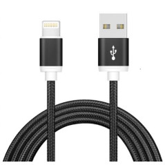 2m USB Lightning Data Sync Charger Black Cable for iPhone 5/6