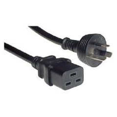 IEC C19 to Mains 10A Power Cable Black 2M