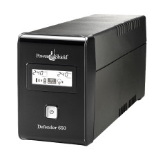 PowerShield Defender 650VA / 390W Line Interactive UPS with AVR, Australian Outlets and user replaceable batteries.