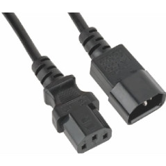 Power Cable 2m - Male to Female Monitor to PC or PC/UPS to Device