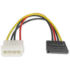 SATA Power Cable 15cm 4 pins Male to 15 pins Female 18AWG