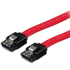 30cm SATA3.0 Data Cable 7 pins Straight to 7 pins Straight Latch Red