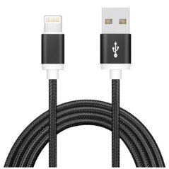 1m USB Lightning Data Sync Charger Black Cable for iPhone 5/6