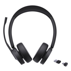 YEALINK WIRELESS (BH70) UC STEREO BLUETOOTH HEADSET BT51 DONGLE, BLACK, C TO A ADAPTER