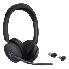 YEALINK WIRELESS (BH74) MS STEREO BLUETOOTH ANC HEADSET, BT51 DNGLE, BLACK, C TO A ADAPTER
