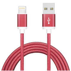 1m USB Lightning Data Sync Charger Red Color Cable for iPhone 5/6