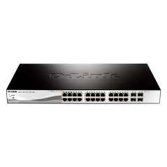 D-Link DGS-1210-28P 28-Port Gigabit WebSmart PoE Switch - 24 UTP and 4 SFP Ports
