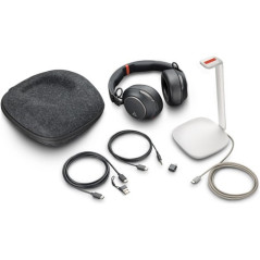 POLY VOYAGER SURROUND 85 UC US B-C HEADSET USB-C/A ADAPTER CHARGING STAND