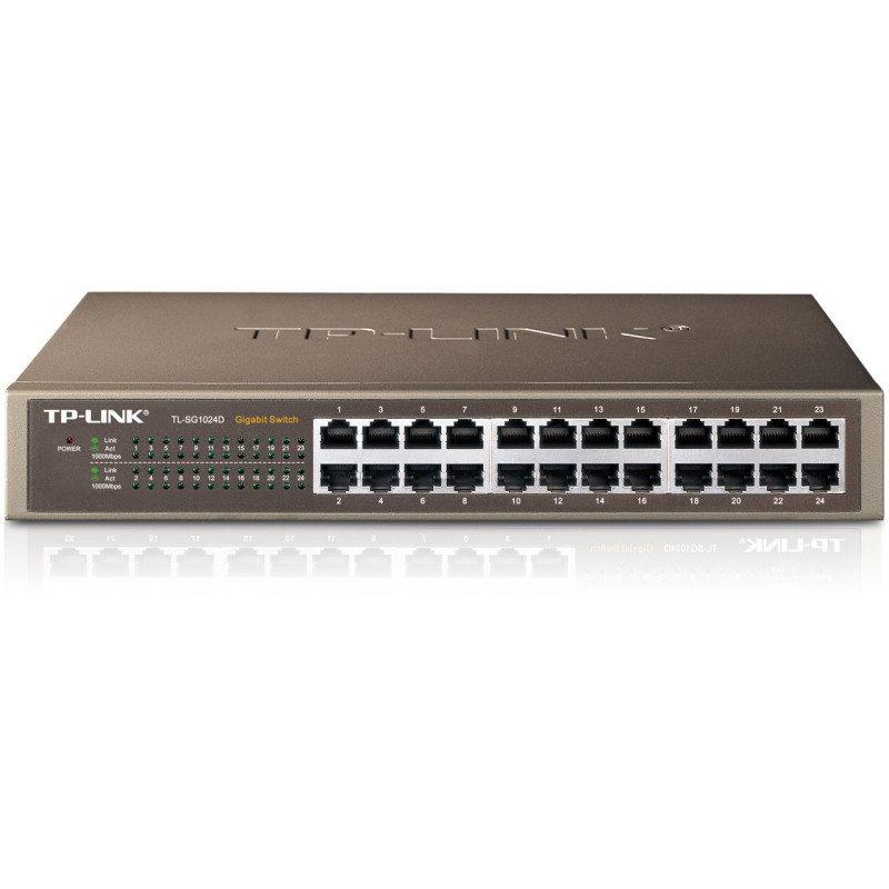 TP-Link 24 Port Gigabit Rackmount Switch 13-in Case no brackets