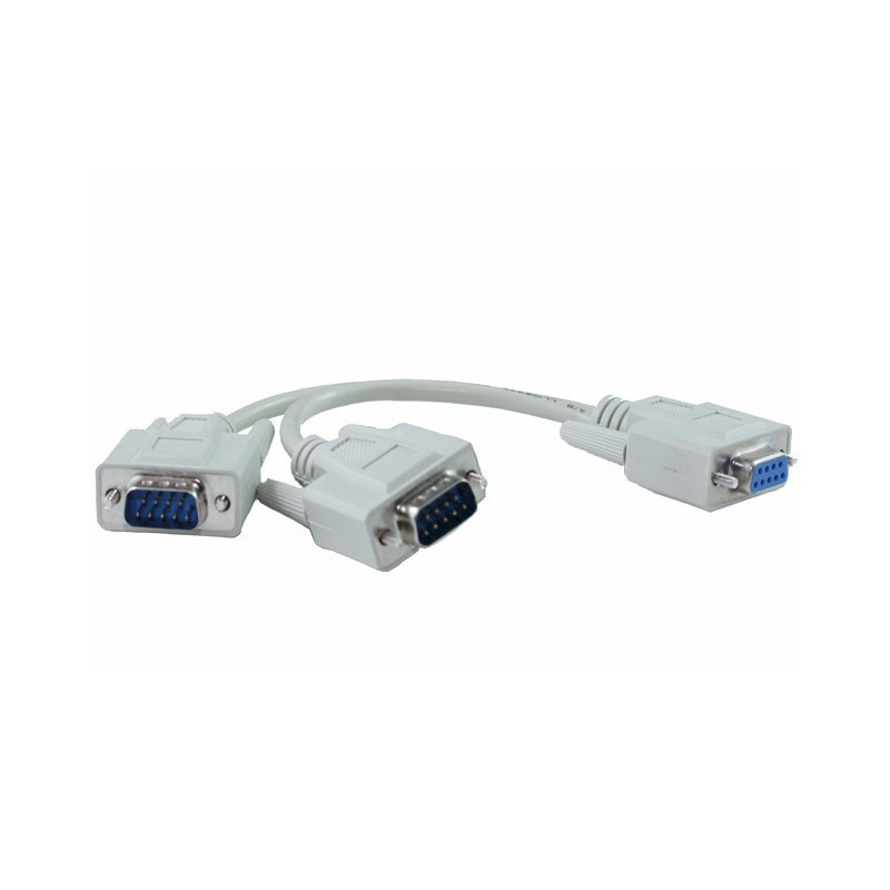 DB9F To 2 X DB9M Splitter Cable