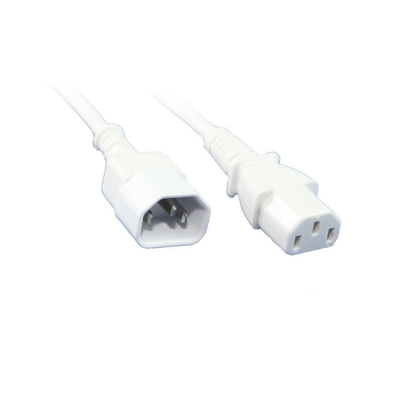 0.5M IEC C13 To C14 Power Cable White