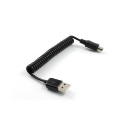 1M Coiled Mini USB 2.0 Cable