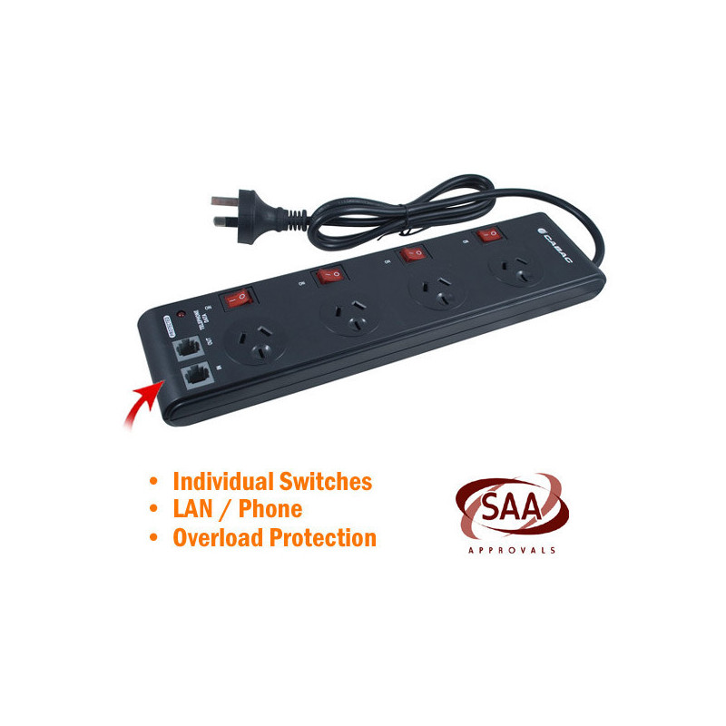4 Way Powerboard with Individual Switches