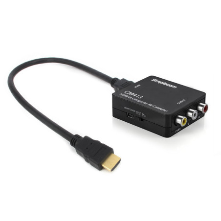 Simplecom CM413 HDMI to Composite AV CVBS 3RCA Video Converter 1080p