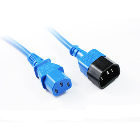 1.5M Blue IEC C13 to C14 Power Cable