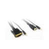 2M DVI-D to HDMI Cable with 3.5mm Audio