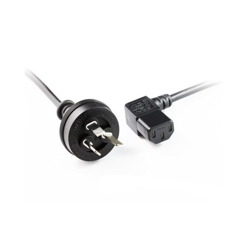 2M Wall to Right Angle IEC C13 Power Cable