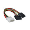 Internal Power to SATA Molex Cable - 4 pins to 2x 15 pins 18AWG