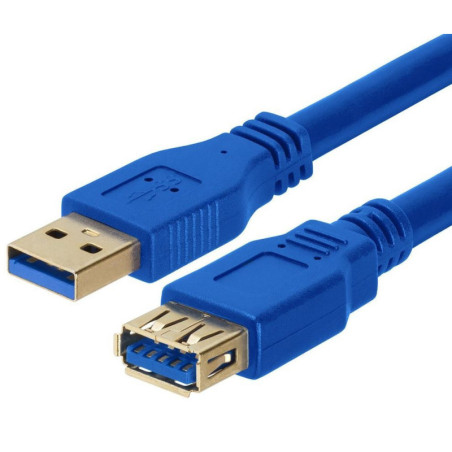 1m USB 3.0 Extension Cable - Type A Male to Type A Female Blue Colour