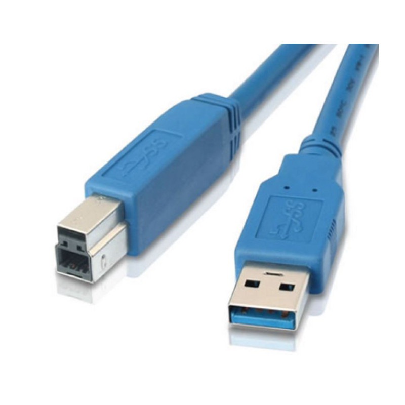 1m USB 3.0 Printer Cable - Type A Male to Type B Male Blue Colour
