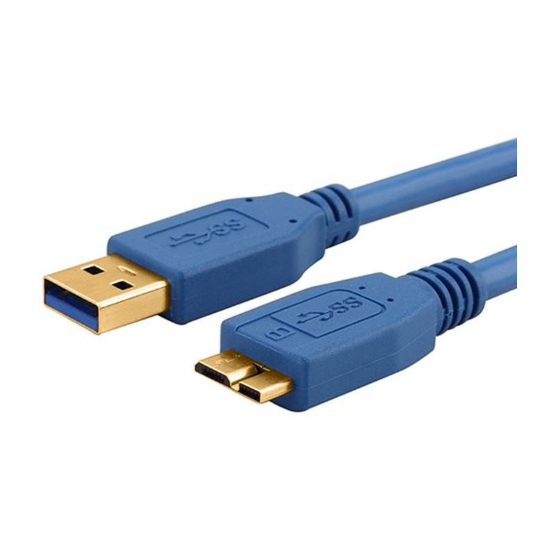 USB 3.0 Cable 2m - Type A Male to Micro B Blue Colour