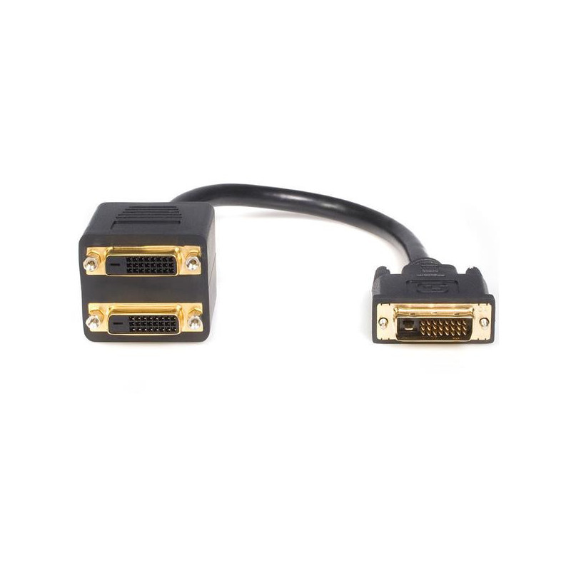 DVI-D Splitter Cable 24+1 pins Male to 2x Female