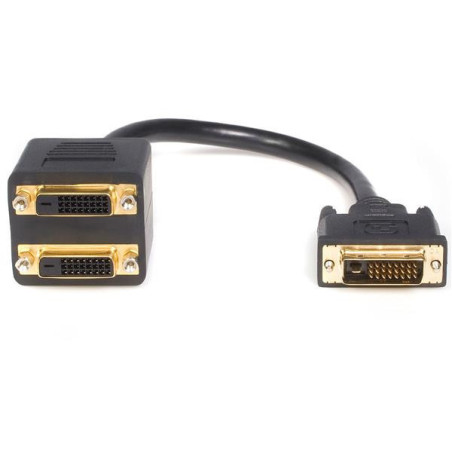 DVI-D Splitter Cable 24+1 pins Male to 2x Female