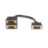 DVI-D Splitter Cable 24+1 pins Male to 2x Female