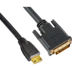 Mini HDMI to DVI Cable 60cm - 19 pins Male to 24+1 pins Male OD6.0mm
