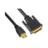 Mini HDMI to DVI Cable 60cm - 19 pins Male to 24+1 pins Male OD6.0mm