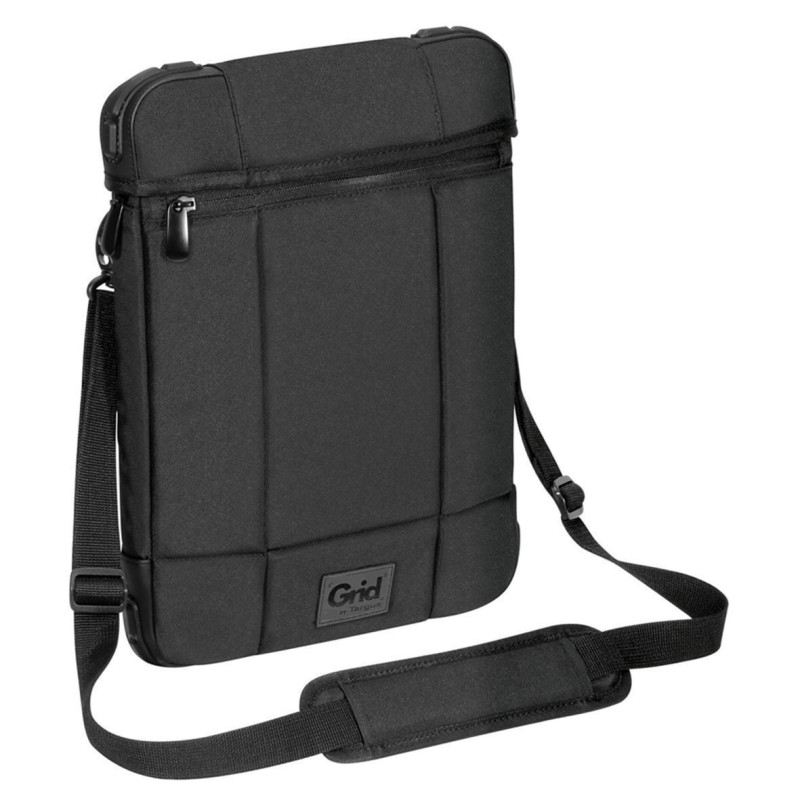 Targus Grid 12in Vertical Hooded Slipcase - Black-  Perfect for Surface