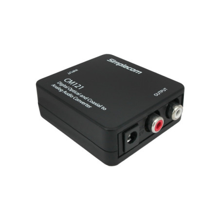 Simplecom CM121 Optical Toslink Coax to Analog RCA Audio Converter
