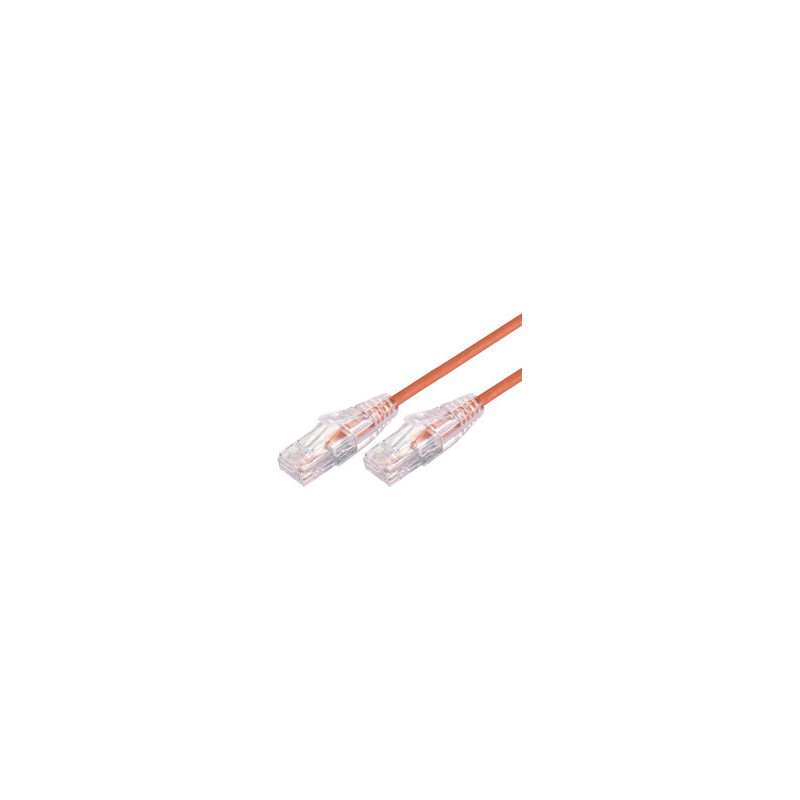 Comsol 0.5m 10GbE Ultra Thin Cat 6A UTP Snagless Patch Cable LSZH (Low Smoke Zero Halogen) - Orange