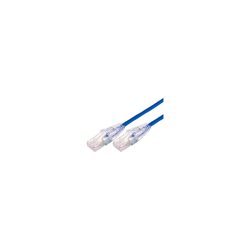 Comsol 1m 10GbE Ultra Thin Cat 6A UTP Snagless Patch Cable LSZH (Low Smoke Zero Halogen) - Blue