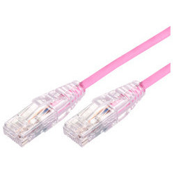 Comsol 1m 10GbE Ultra Thin Cat 6A UTP Snagless Patch Cable LSZH (Low Smoke Zero Halogen) - Pink